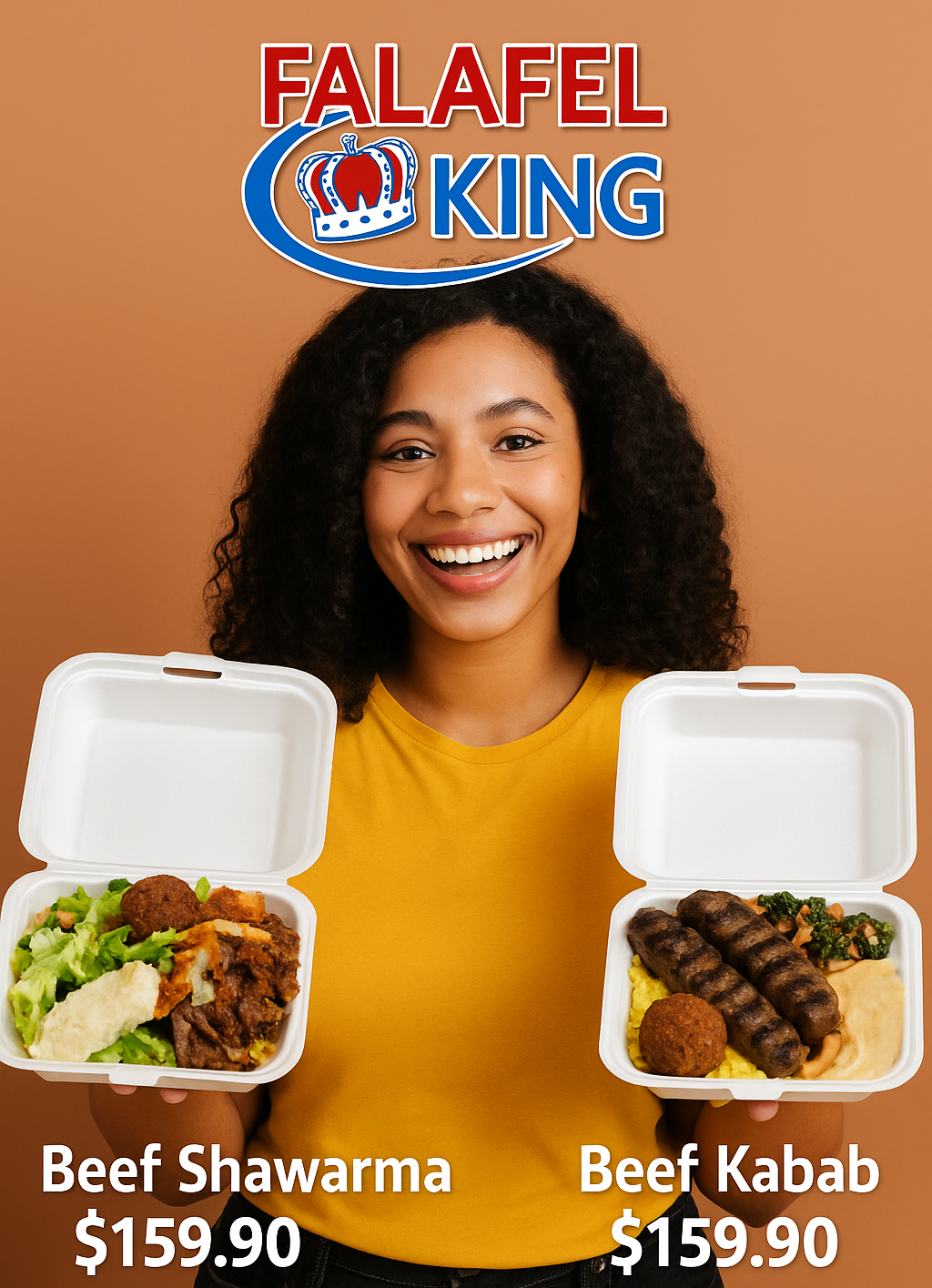 Beef Shawarma and Kabab at Falafel King